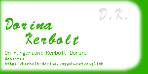 dorina kerbolt business card